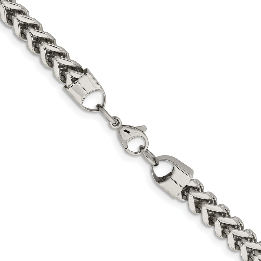 Men's Stainless Steel Franco Chain Necklace 6.75mm