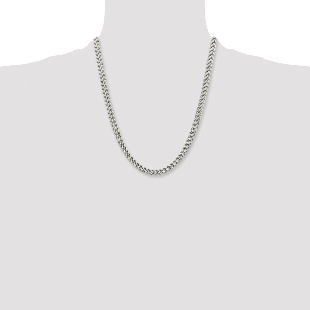 Men's Stainless Steel Franco Chain Necklace 6.75mm