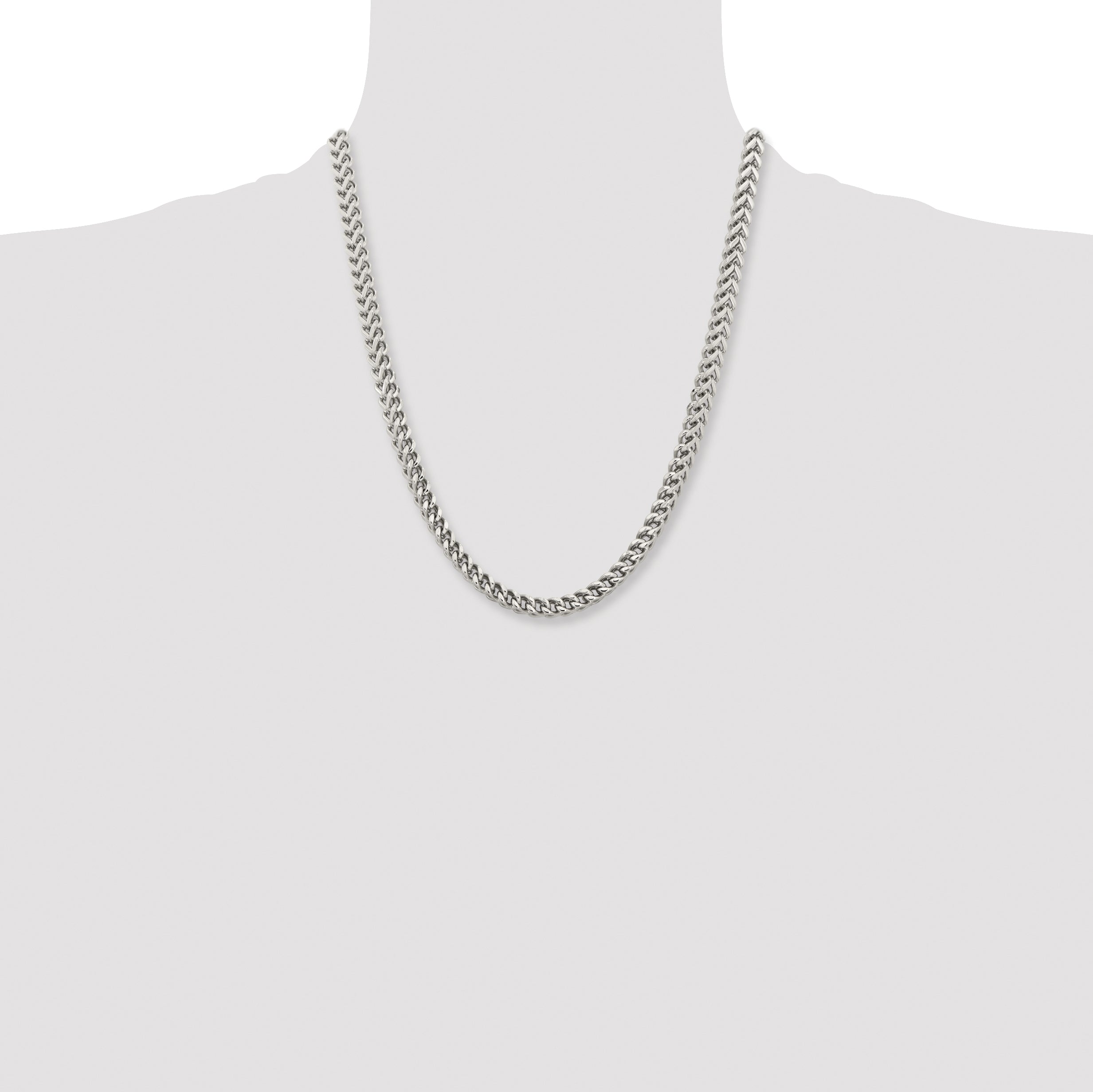 Men's Stainless Steel Franco Chain Necklace 6.75mm