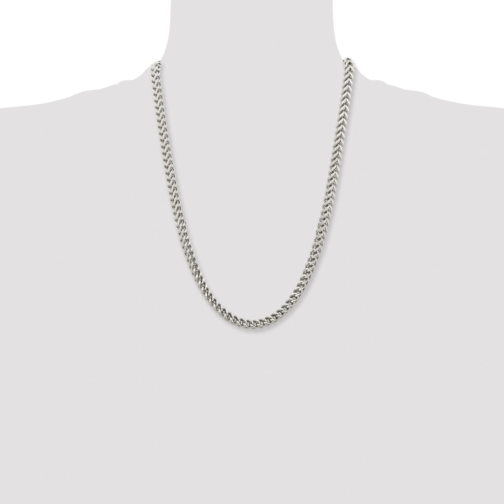 Chisel Stainless Steel Polished 6.75mm Franco Chain
