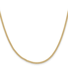 Chisel Stainless Steel Polished Yellow IP-plated 2.25mm 22 inch Round Curb Chain