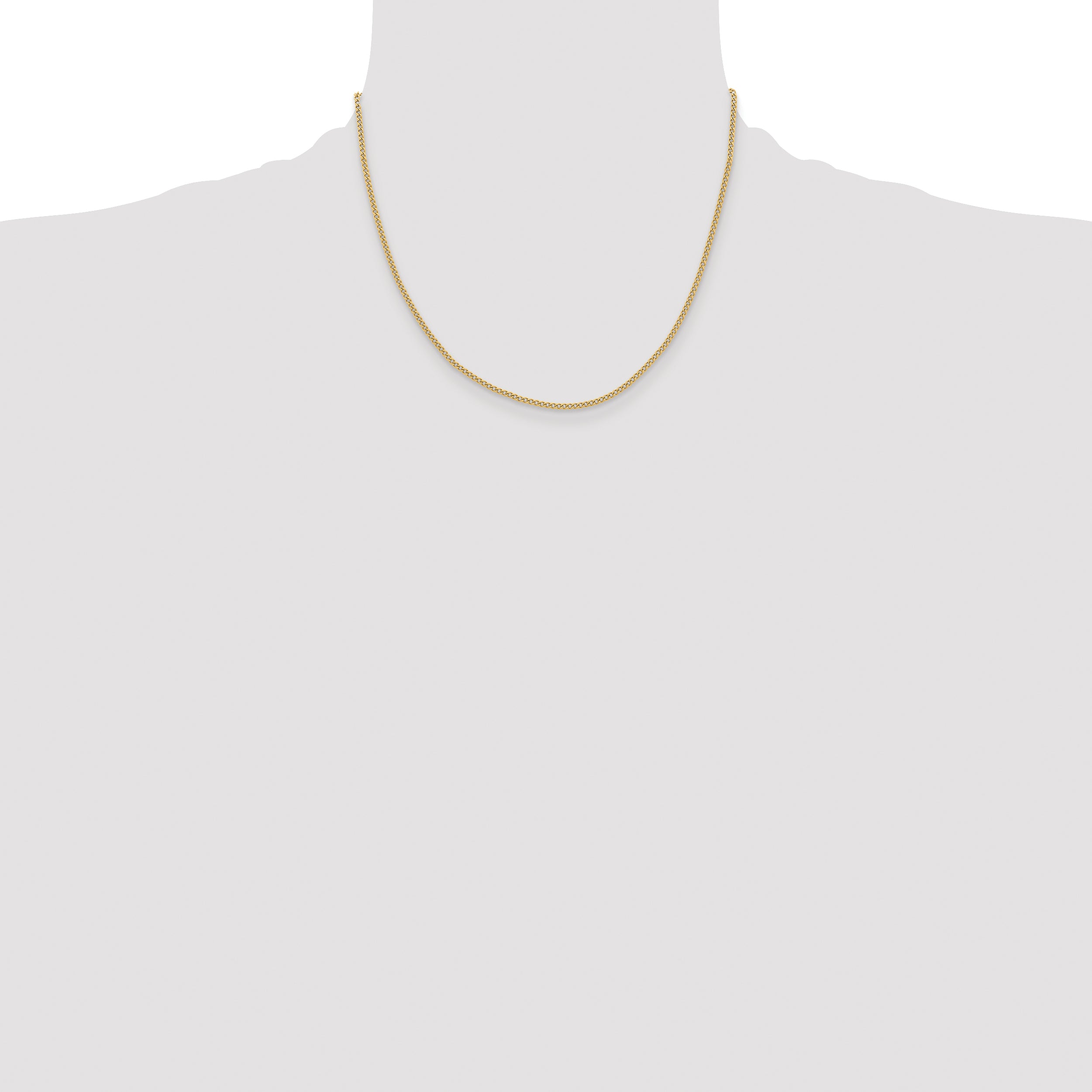 Stainless Steel Curb Chain Necklace 2.25mm