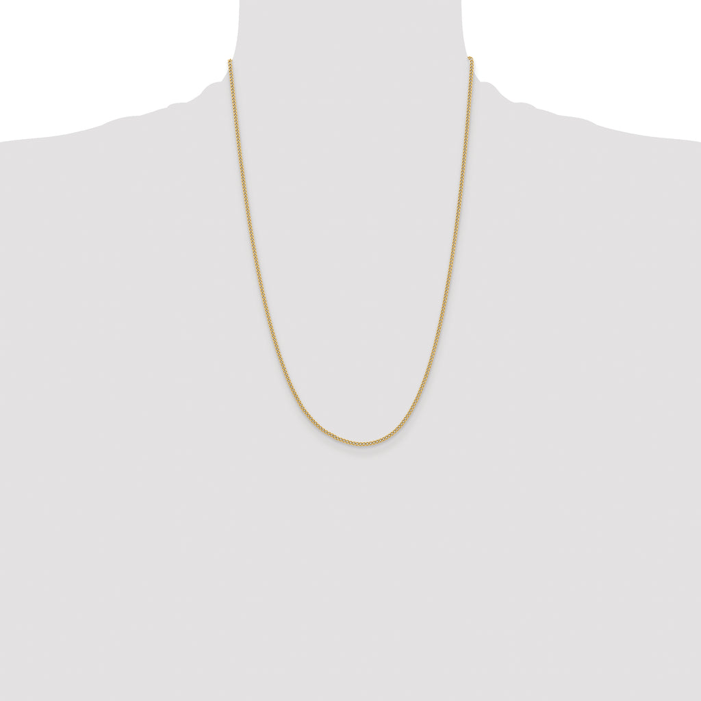 Chisel Stainless Steel Polished Yellow IP-plated 2.25mm Round Curb Chain