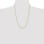Chisel Stainless Steel Polished Yellow IP-plated 2.25mm Round Curb Chain