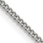 Stainless Steel Curb Chain Necklace 2.25mm