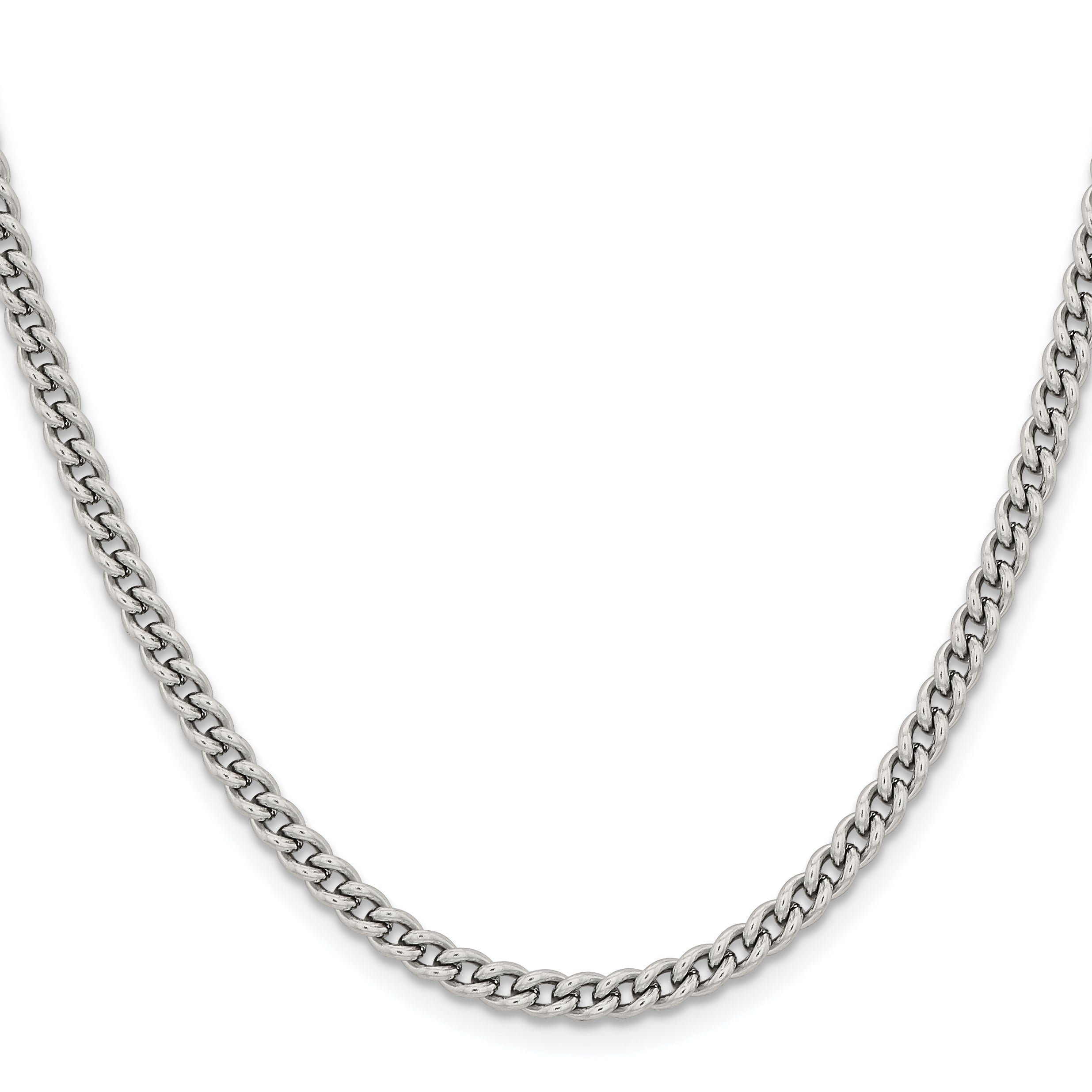 Chisel Stainless Steel Polished 4mm 24 inch Round Curb Chain