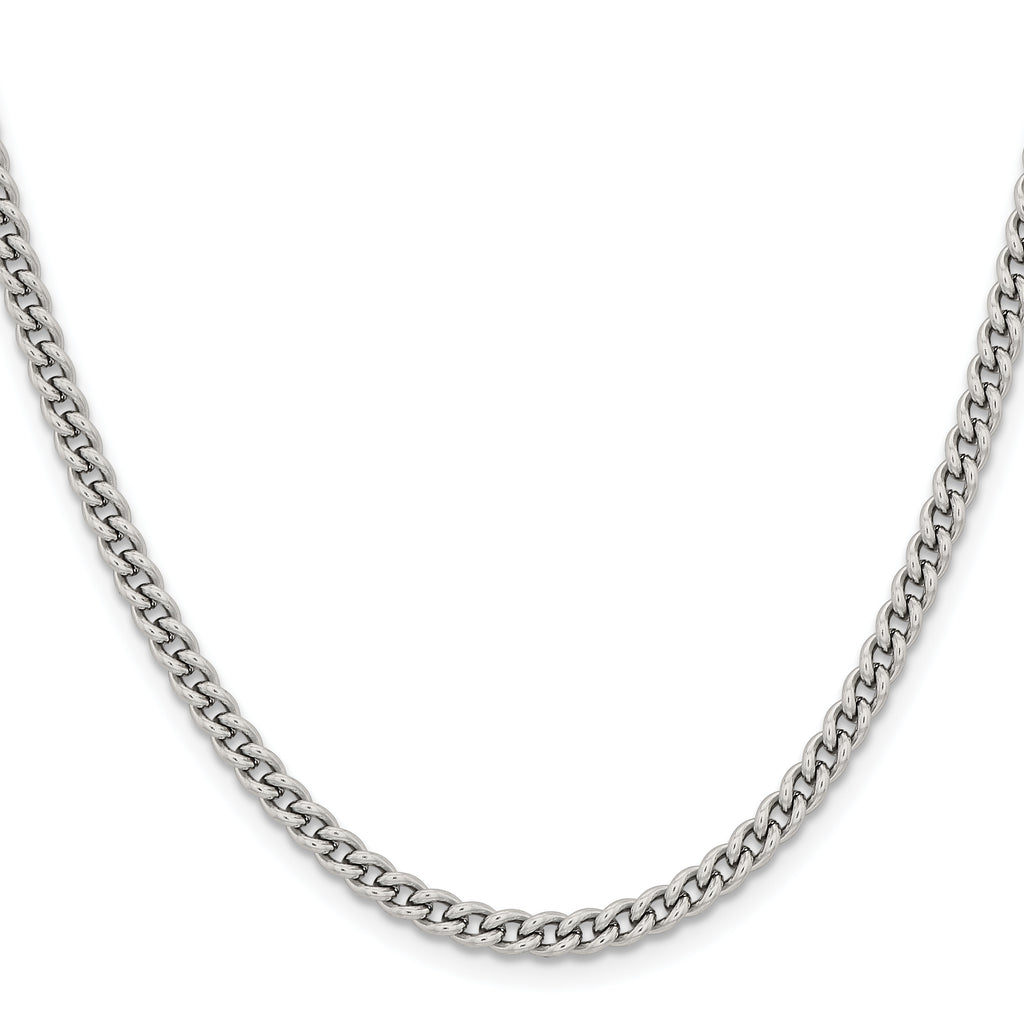 Stainless Steel Curb Chain Necklace 4mm