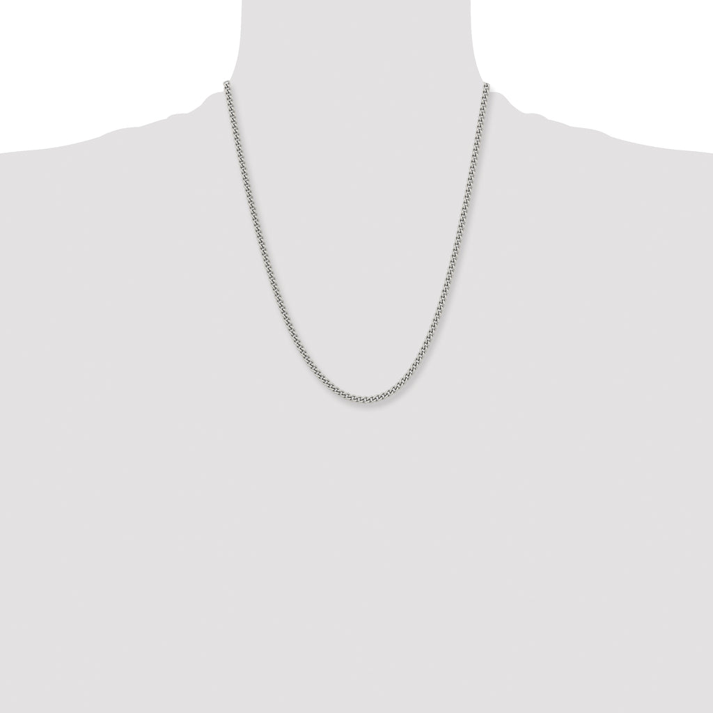 Stainless Steel Curb Chain Necklace 4mm