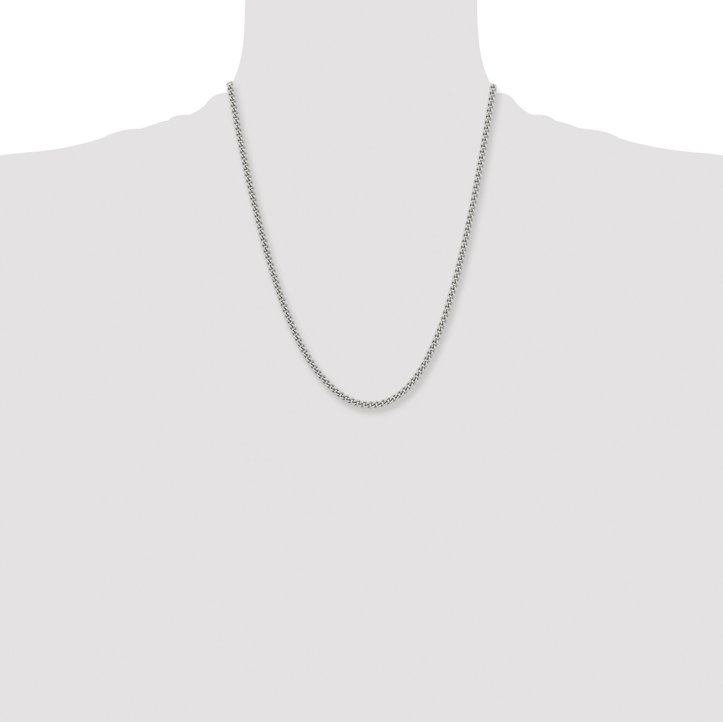 Stainless Steel Curb Chain Necklace 4mm