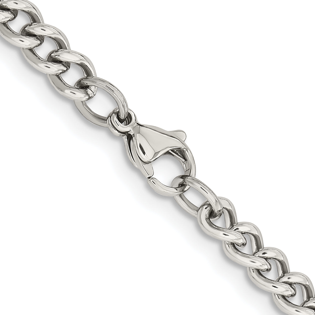 Stainless Steel Curb Chain Necklace 5.3mm