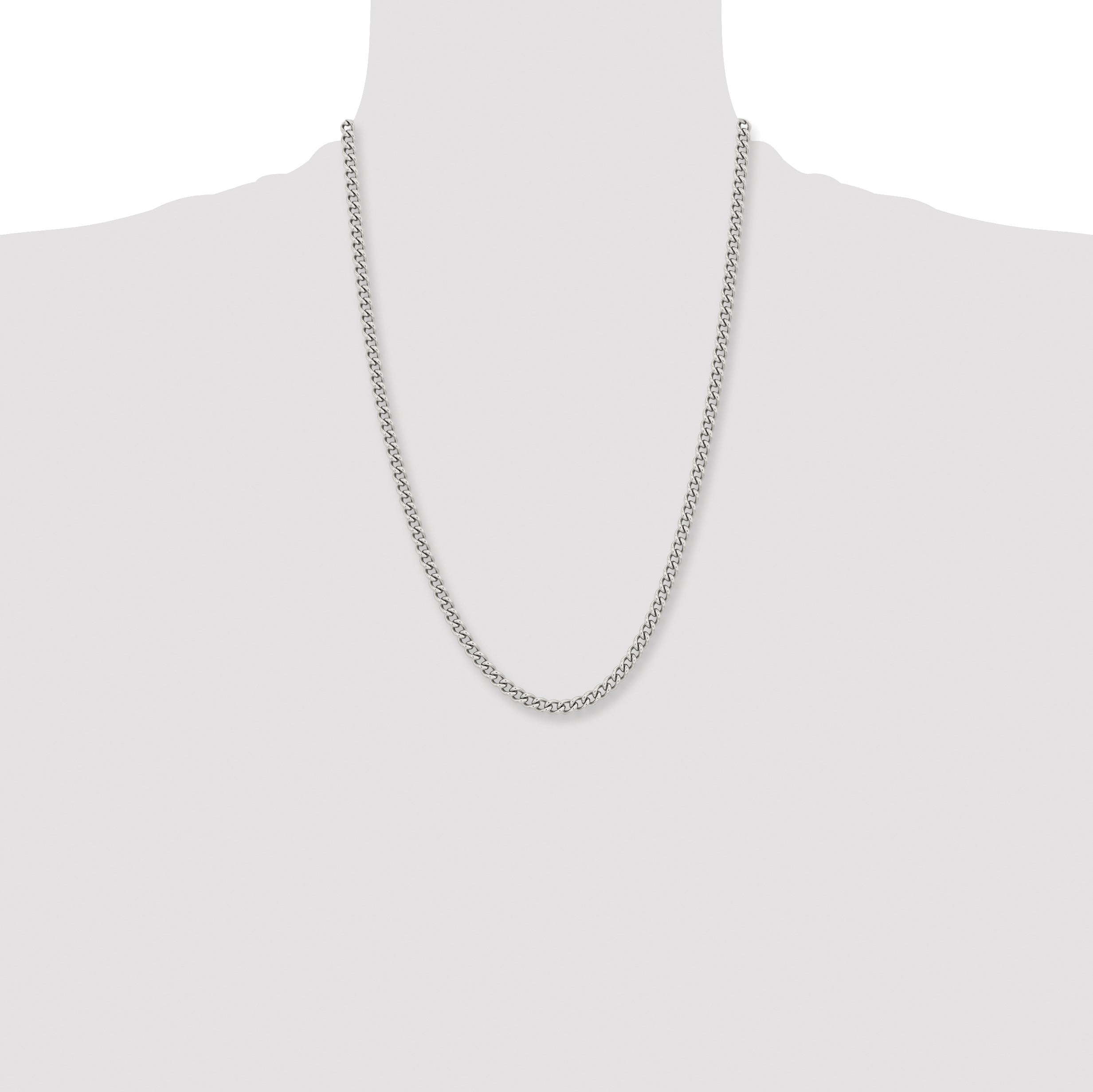 Chisel Stainless Steel Polished 5.3mm 24 inch Round Curb Chain