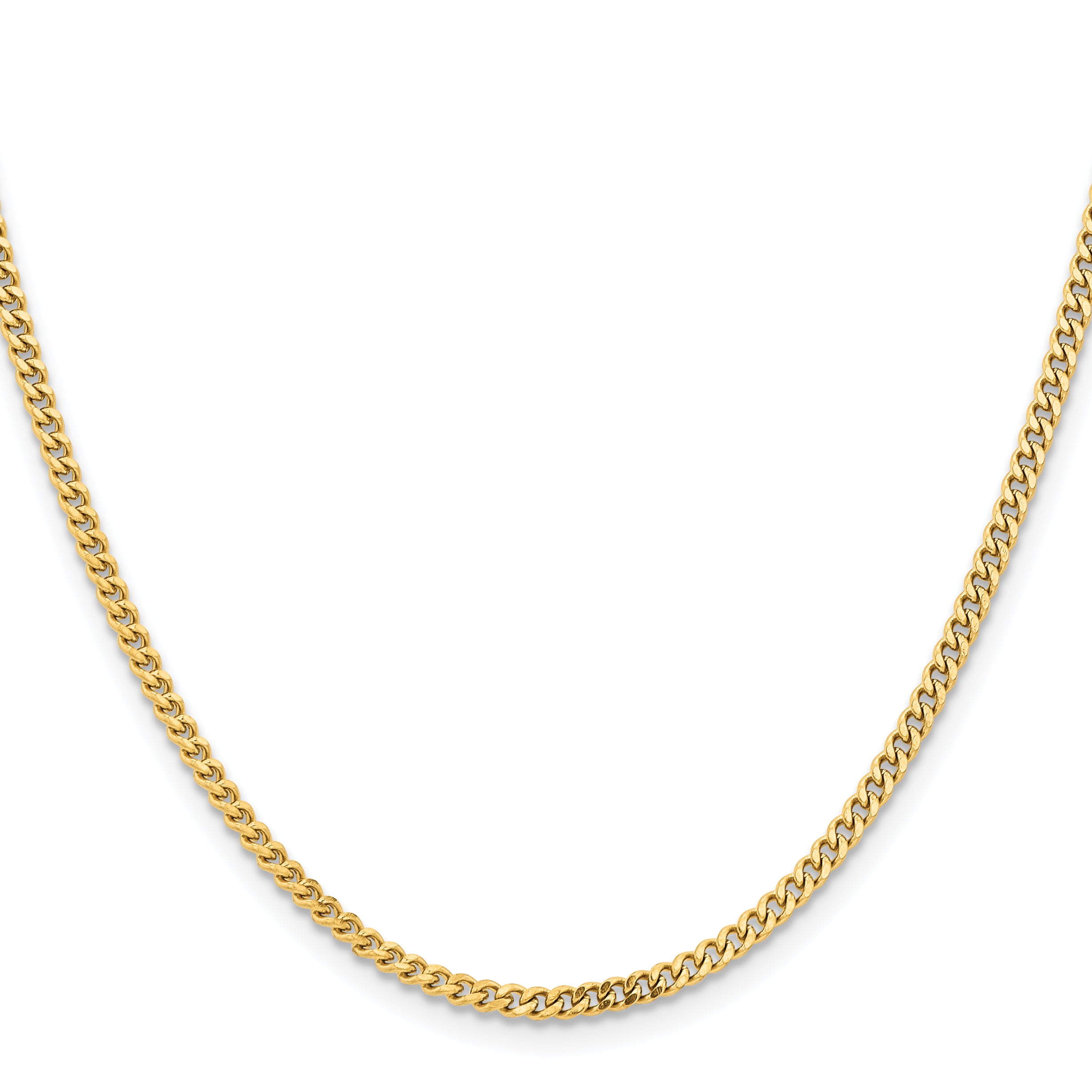 Chisel Stainless Steel Polished Yellow IP-plated 3mm Curb Chain
