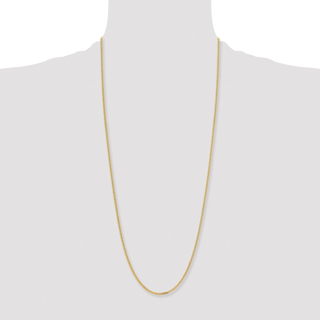 Chisel Stainless Steel Polished Yellow IP-plated 3mm Curb Chain
