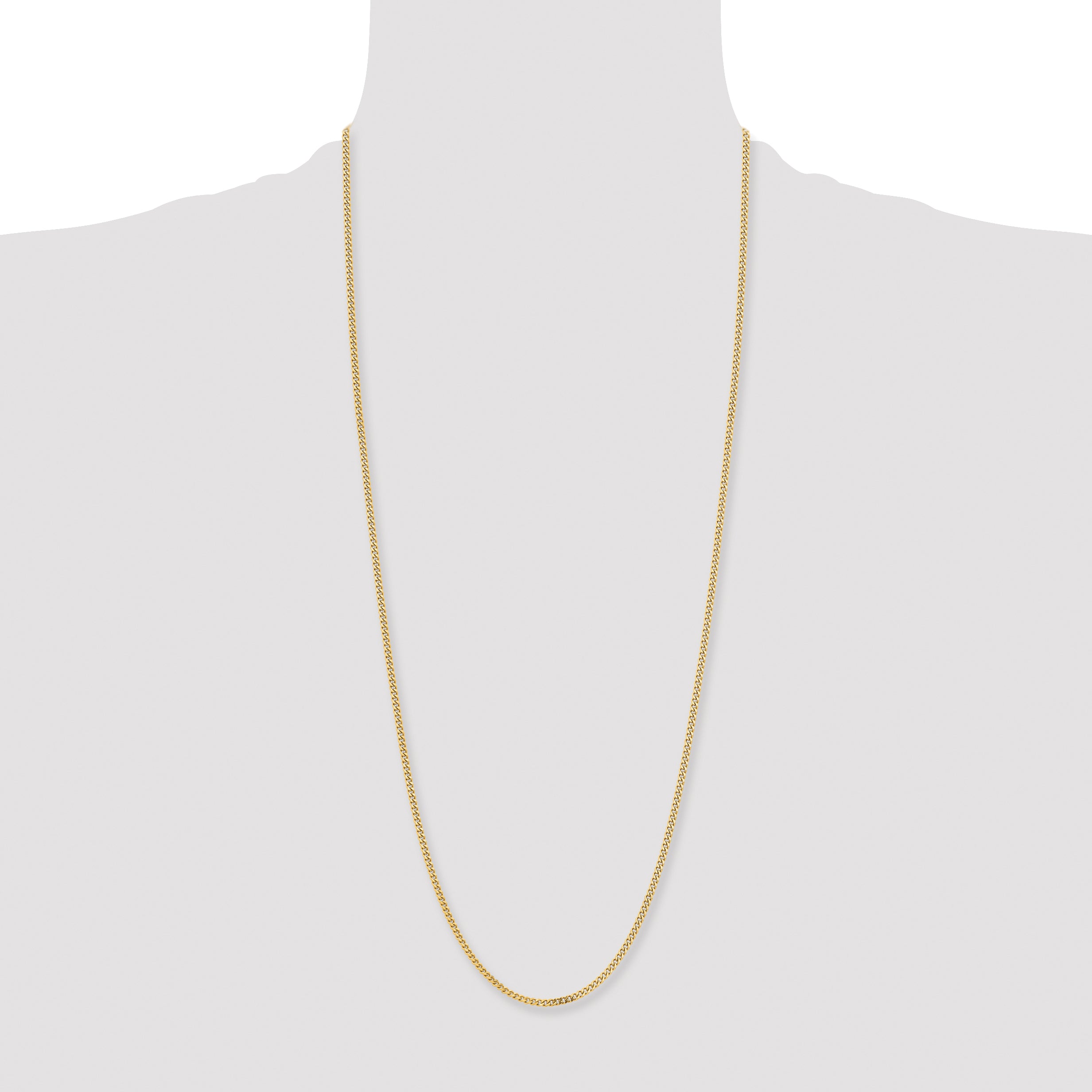 Chisel Stainless Steel Polished Yellow IP-plated 3mm Curb Chain