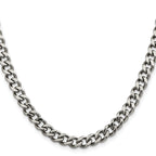 Men's Stainless Steel Curb Chain Necklace 6.75mm