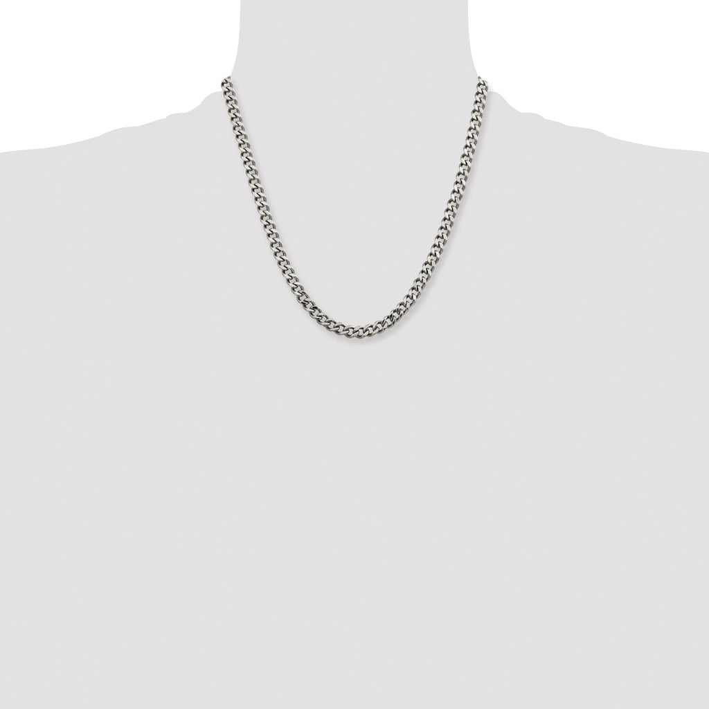 Men's Stainless Steel Curb Chain Necklace 6.75mm