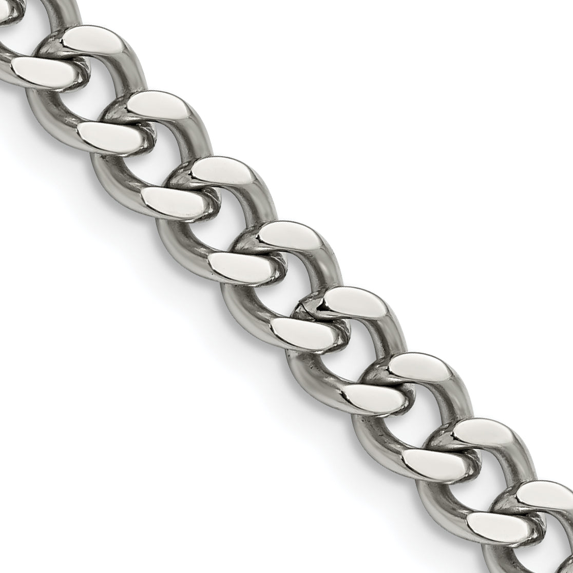 Men's Stainless Steel Curb Chain Necklace 6.75mm Main image