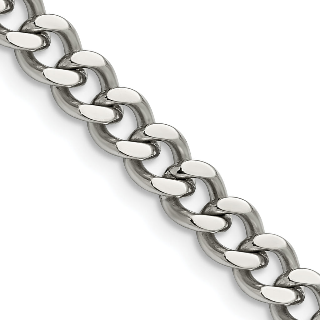 Men's Stainless Steel Curb Chain Necklace 6.75mm