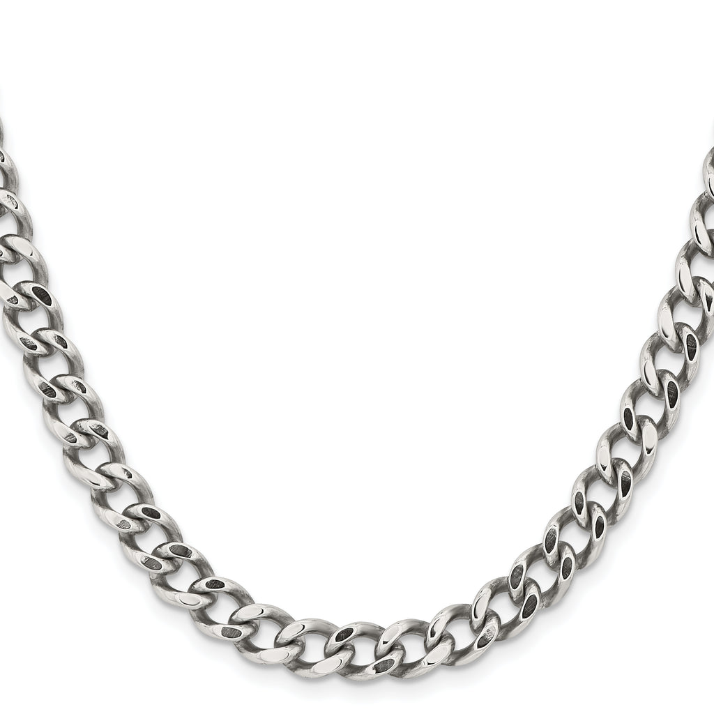 Chisel Stainless Steel Polished 7.5mm Curb Chain
