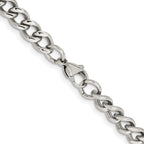 Men's Stainless Steel Curb Chain Necklace 7.5mm