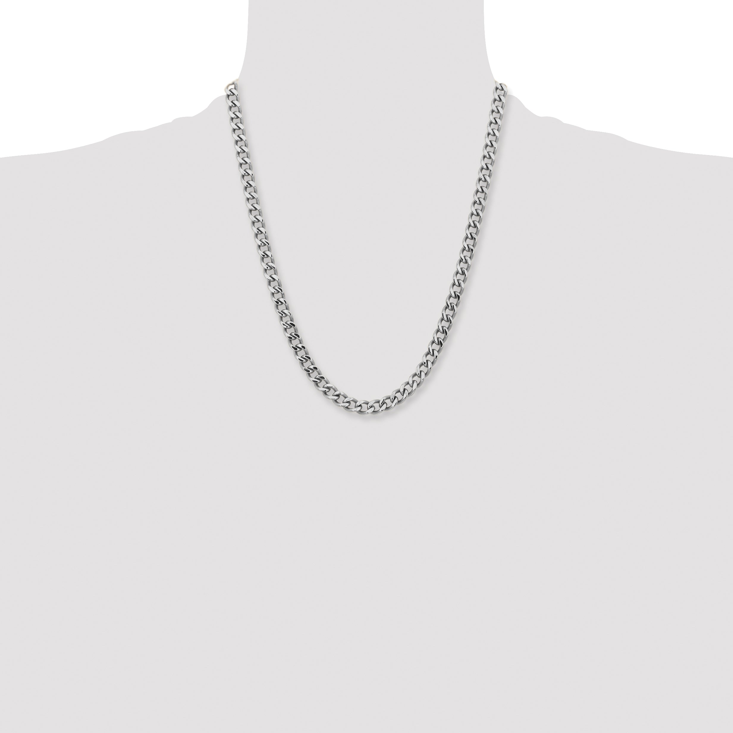 Chisel Stainless Steel Polished 7.5mm 22 inch Curb Chain