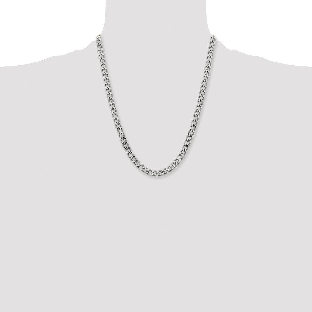 Chisel Stainless Steel Polished 7.5mm Curb Chain
