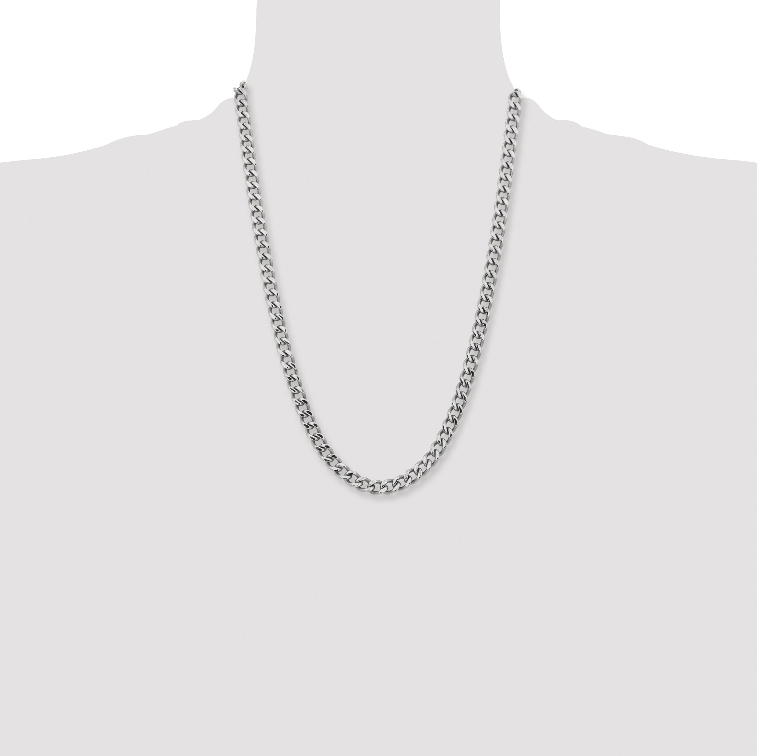 Chisel Stainless Steel Polished 7.5mm Curb Chain