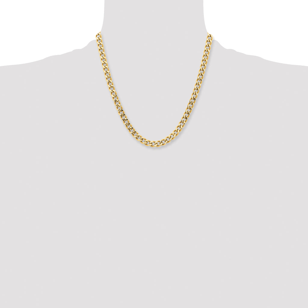 Men's Stainless Steel Curb Chain Necklace 7.5mm