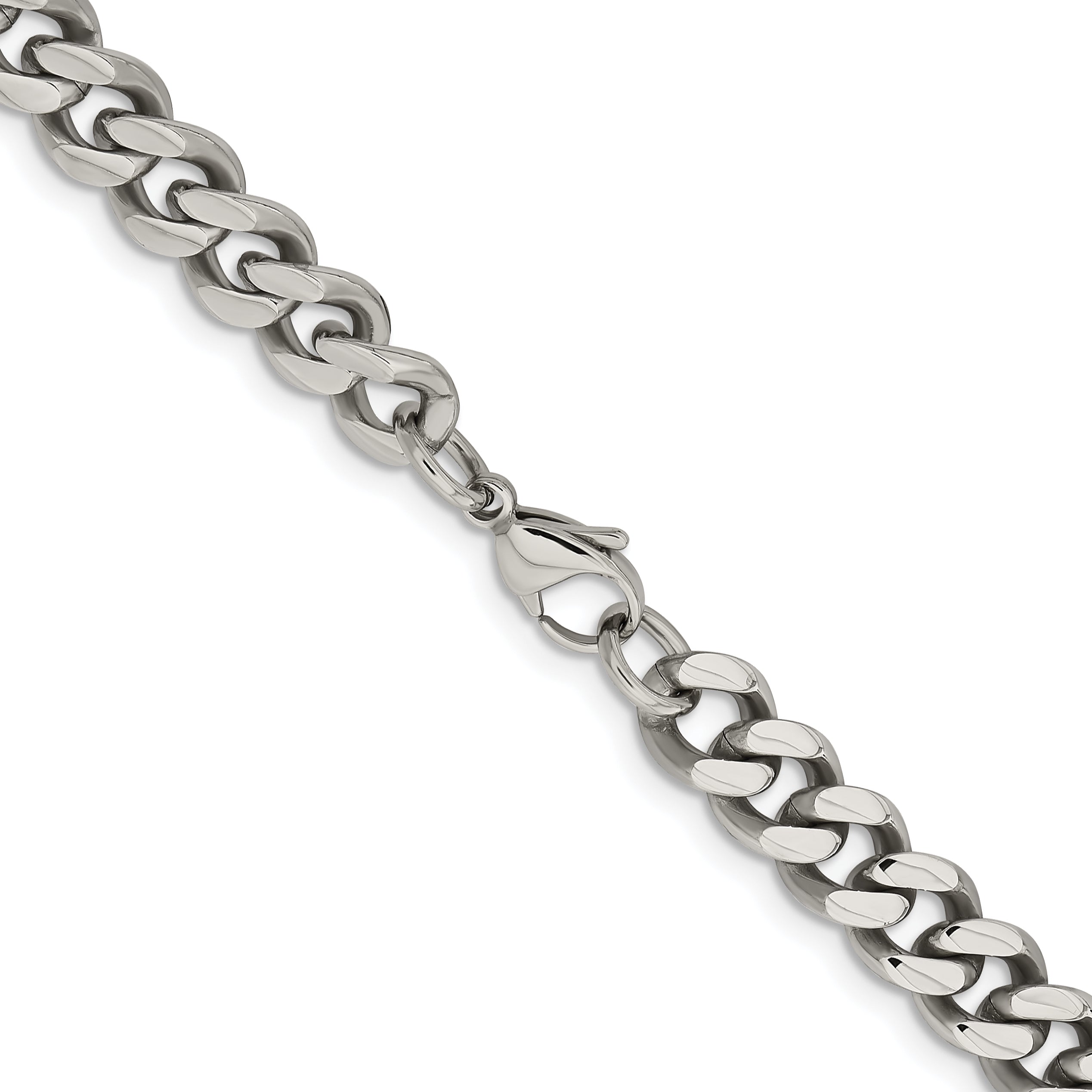 Men's Stainless Steel Curb Chain Necklace 9.5mm