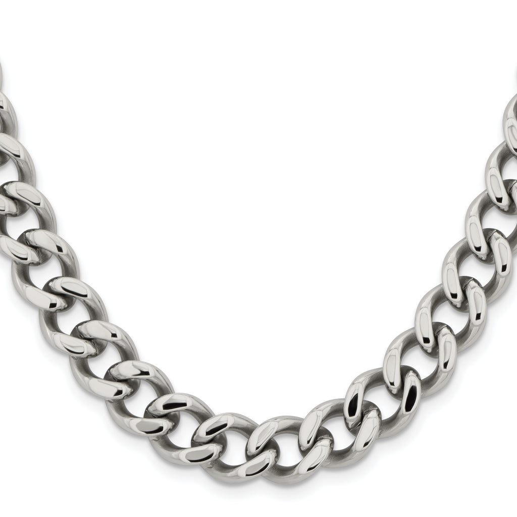 Chisel Stainless Steel Polished 11.5mm Curb Chain