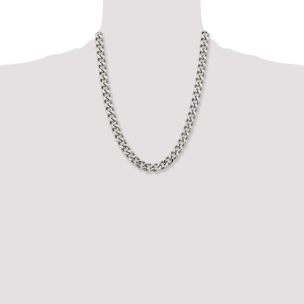 Men's Stainless Steel Curb Chain Necklace 11.5mm