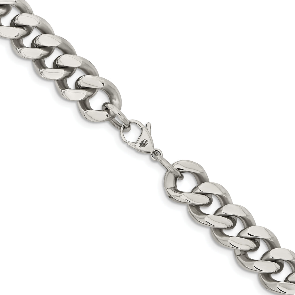 Chisel Stainless Steel Polished 13.75mm Curb Chain