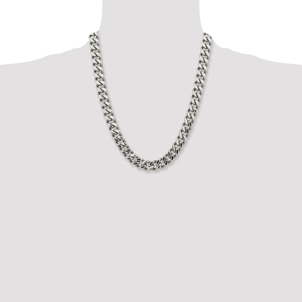 Men's Stainless Steel Curb Chain Necklace 13.75mm