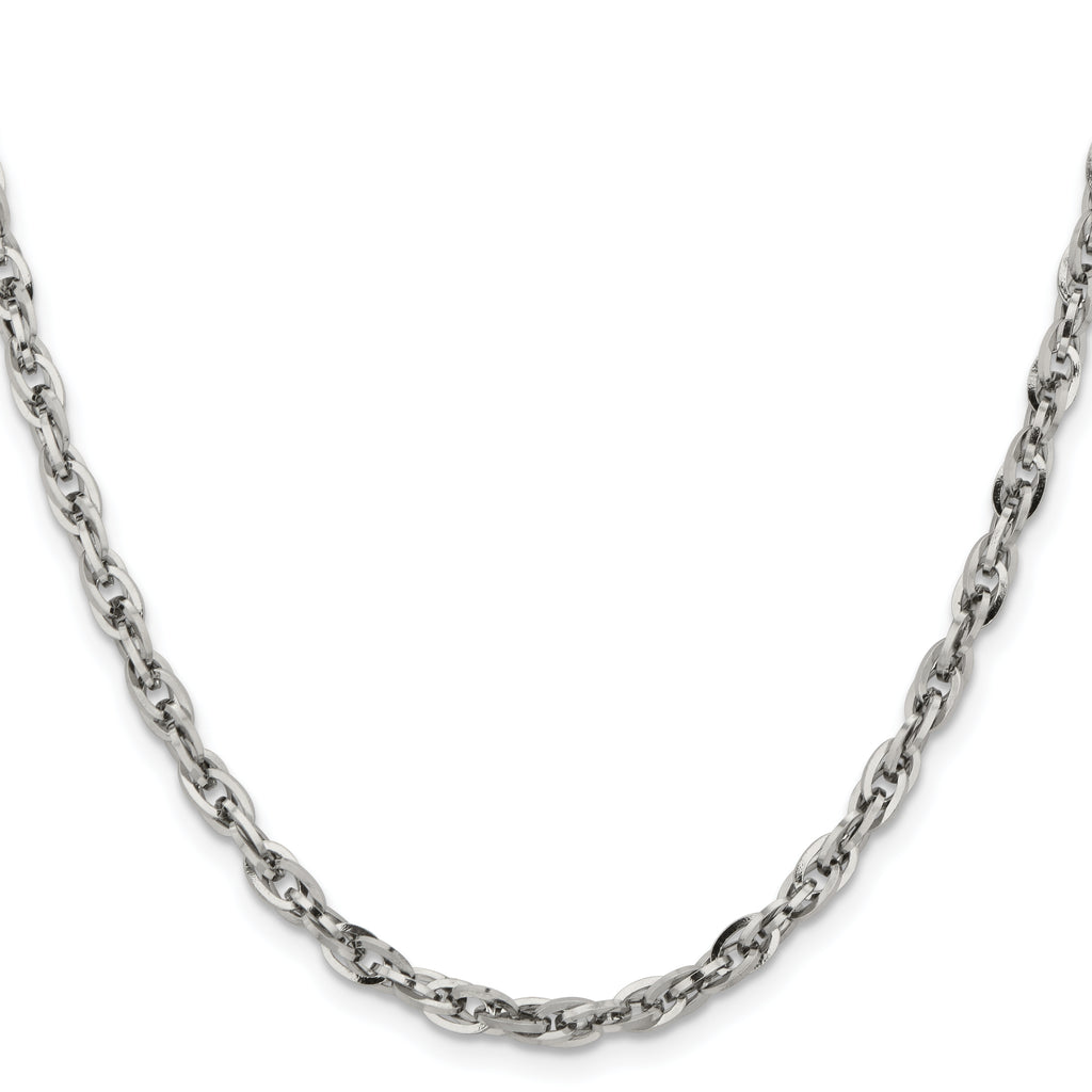 Chisel Stainless Steel Polished 4.2mm Fancy Twisted Link Chain
