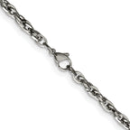 Chisel Stainless Steel Polished 4.2mm Fancy Twisted Link Chain