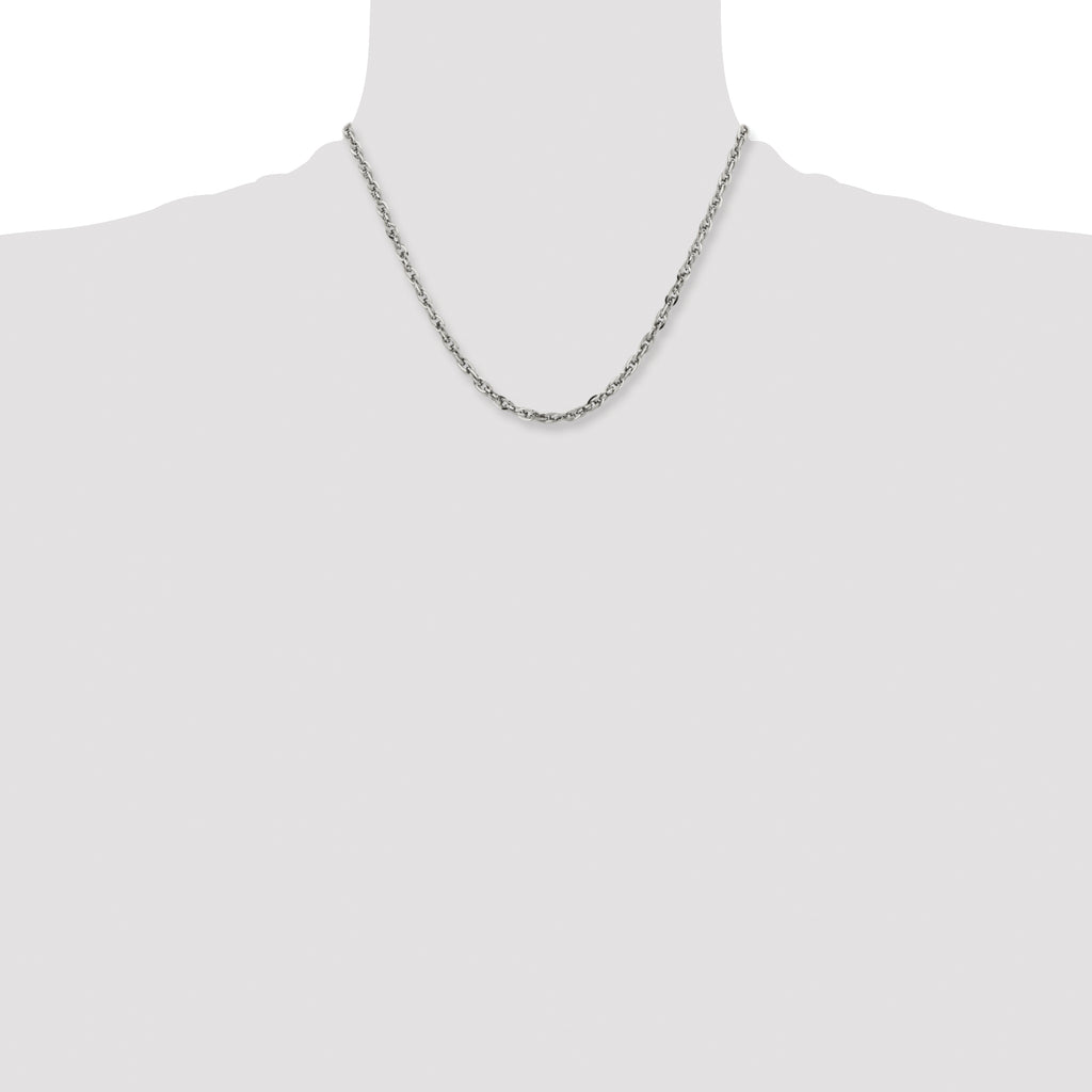 Chisel Stainless Steel Polished 4.2mm Fancy Twisted Link Chain