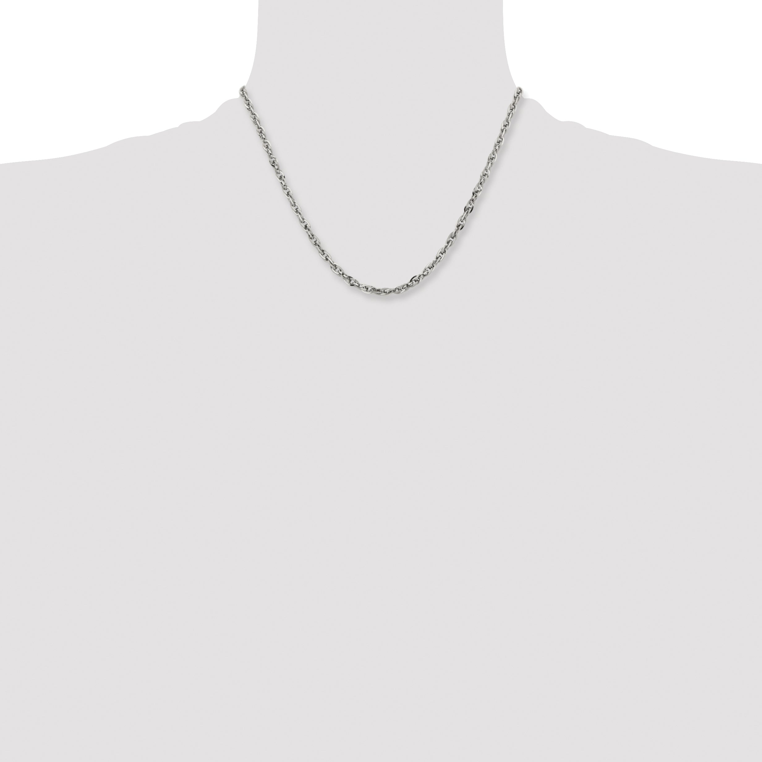 Chisel Stainless Steel Polished 4.2mm Fancy Twisted Link Chain
