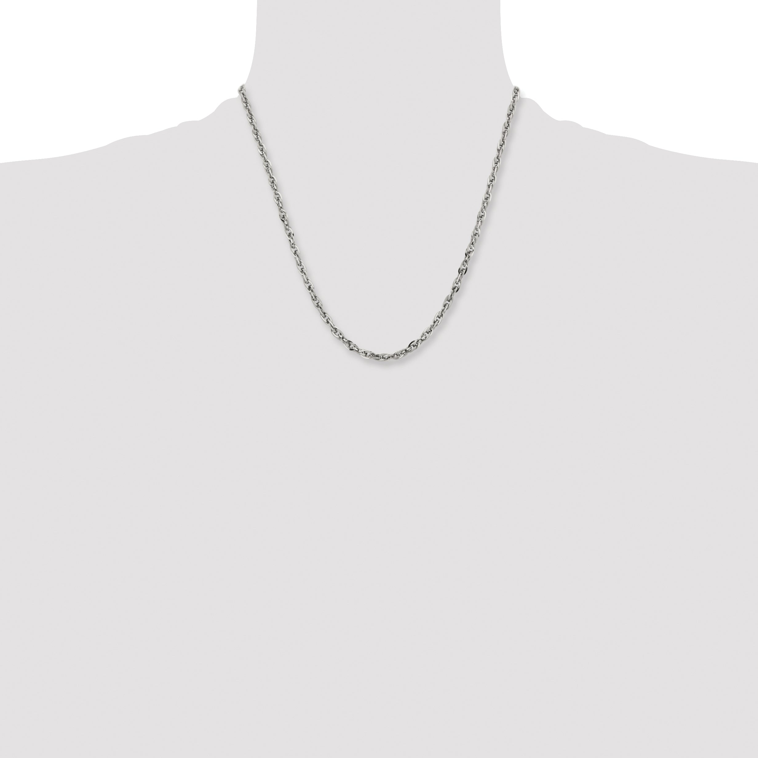 Chisel Stainless Steel Polished 4.2mm Fancy Twisted Link Chain