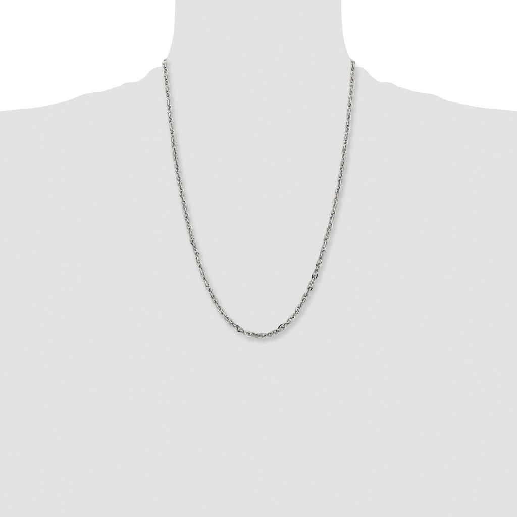 Chisel Stainless Steel Polished 4.2mm Fancy Twisted Link Chain