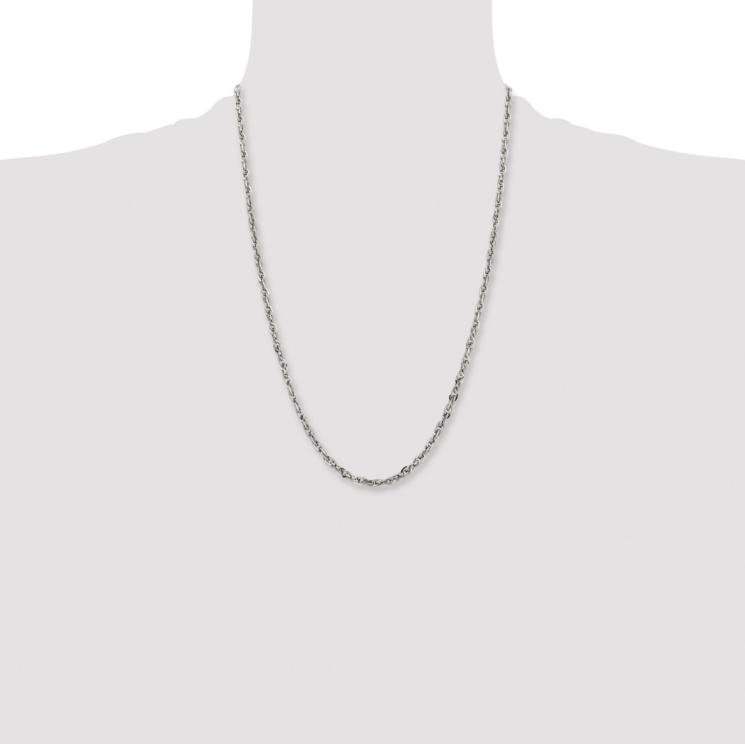 Chisel Stainless Steel Polished 4.2mm Fancy Twisted Link Chain