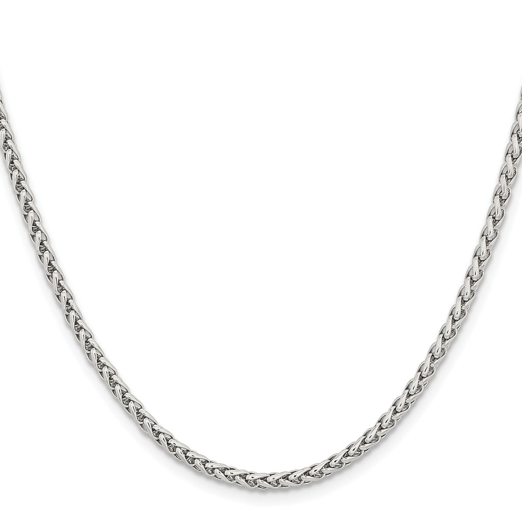 Men's Stainless Steel Wheat Chain Necklace 3mm
