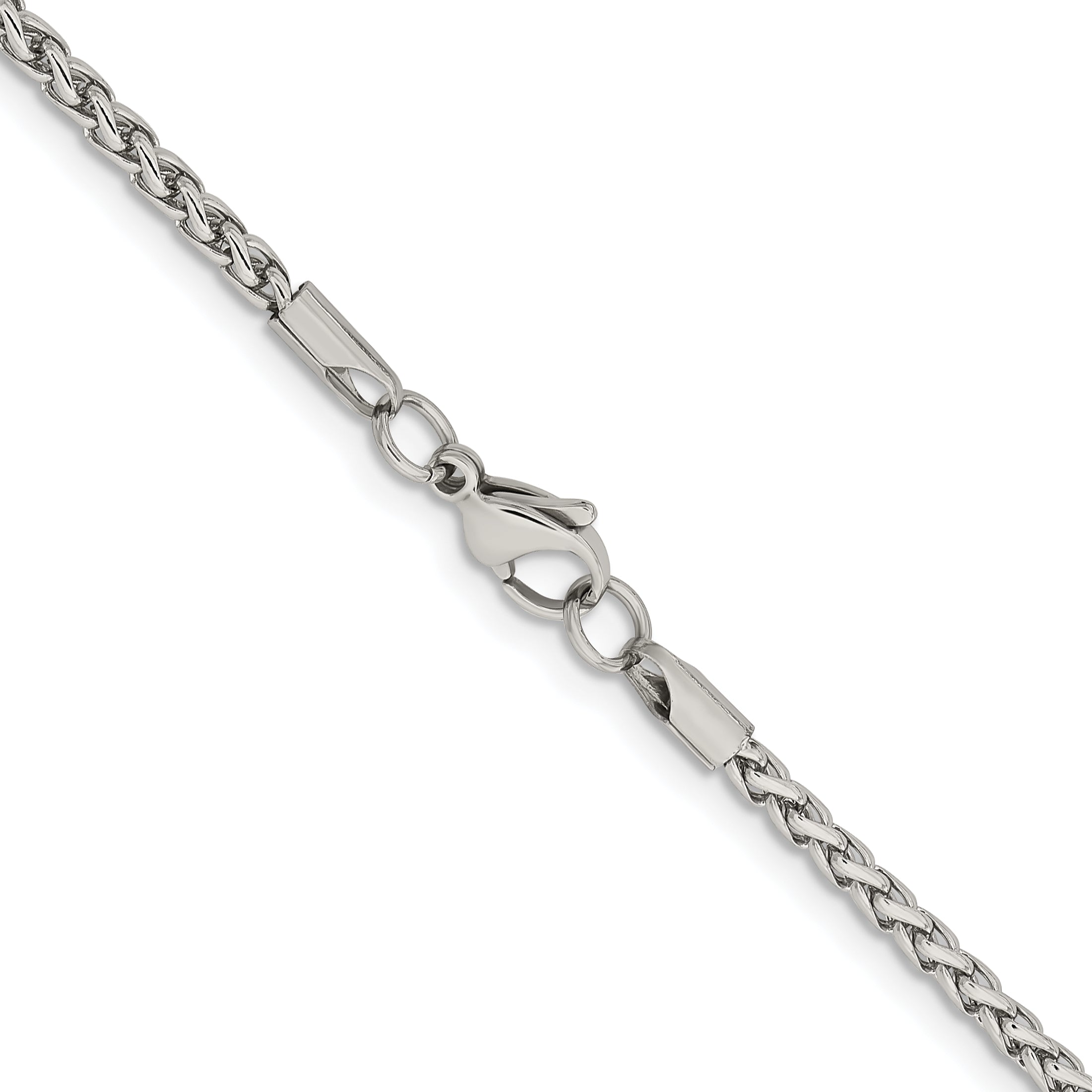 Chisel Stainless Steel Polished 3mm Wheat Chain