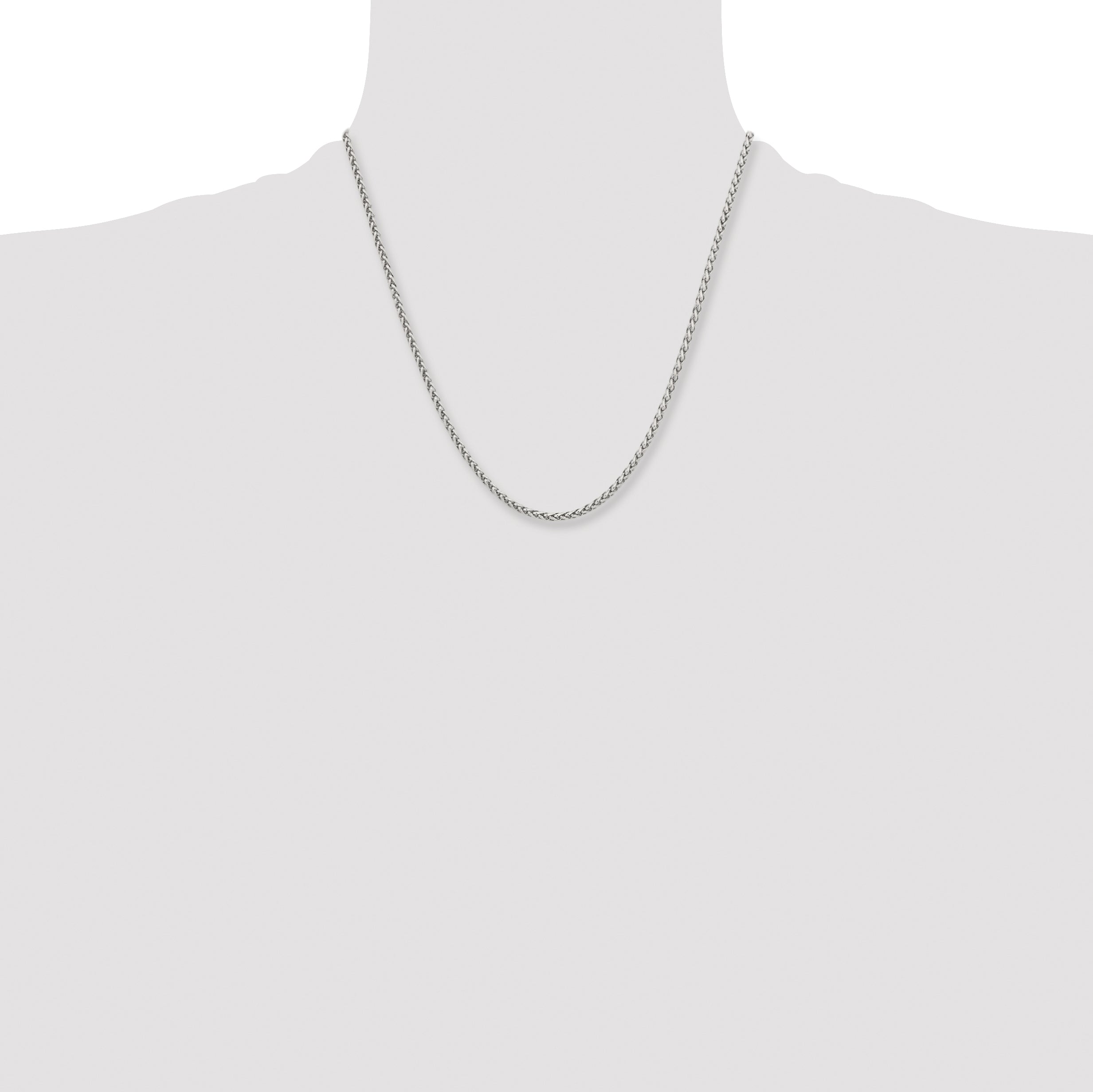 Men's Stainless Steel Wheat Chain Necklace 3mm