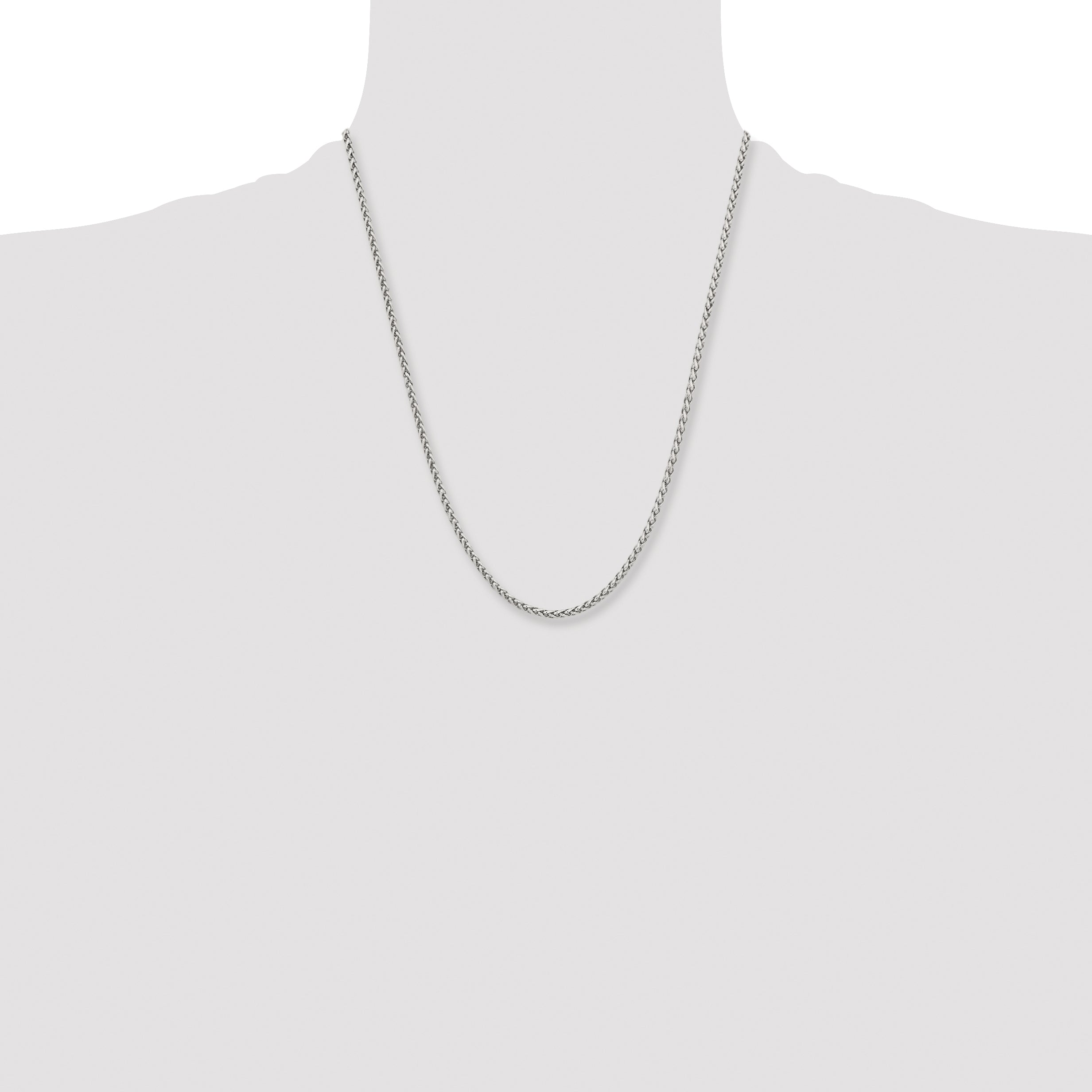 Chisel Stainless Steel Polished 3mm 22 inch Wheat Chain