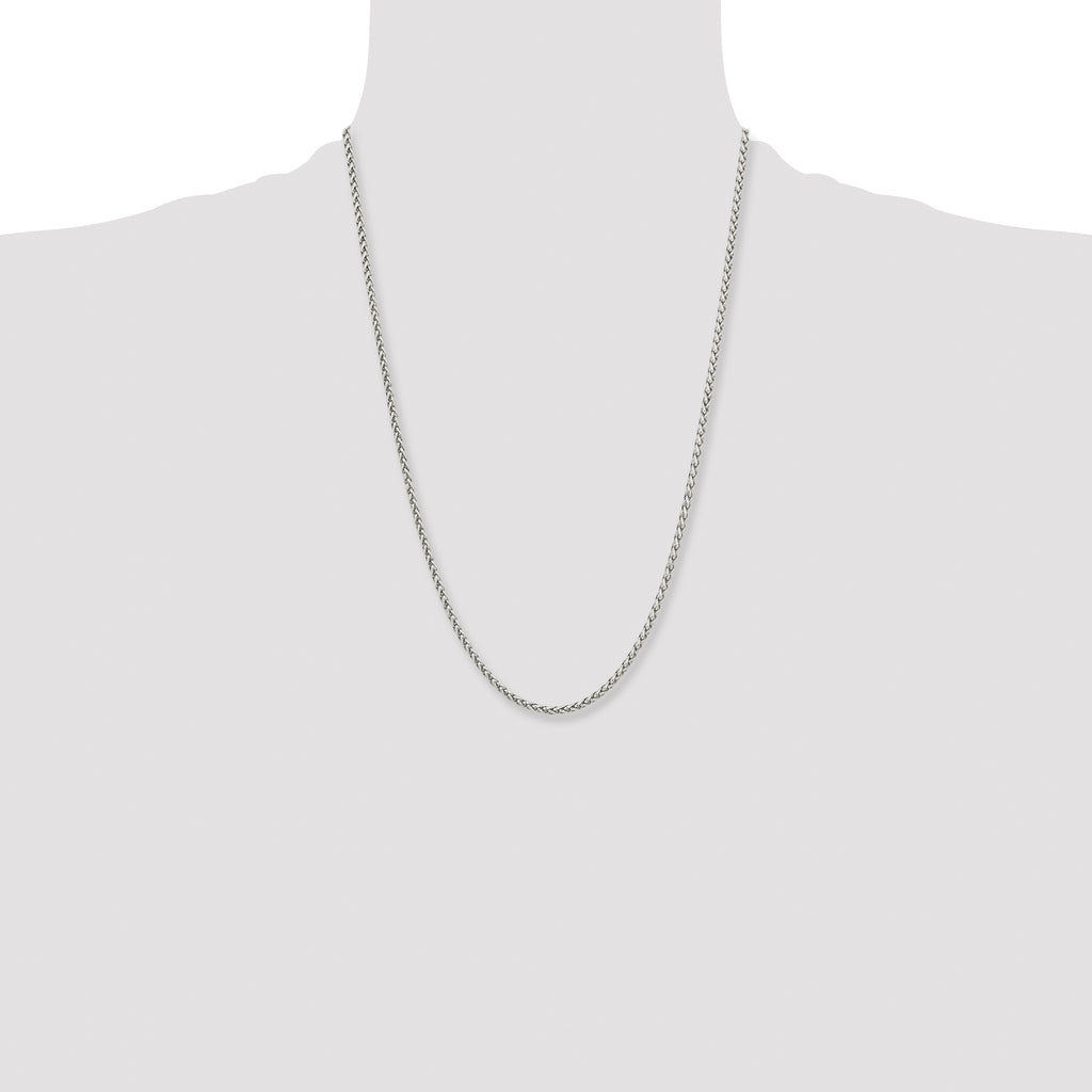 Chisel Stainless Steel Polished 3mm Wheat Chain
