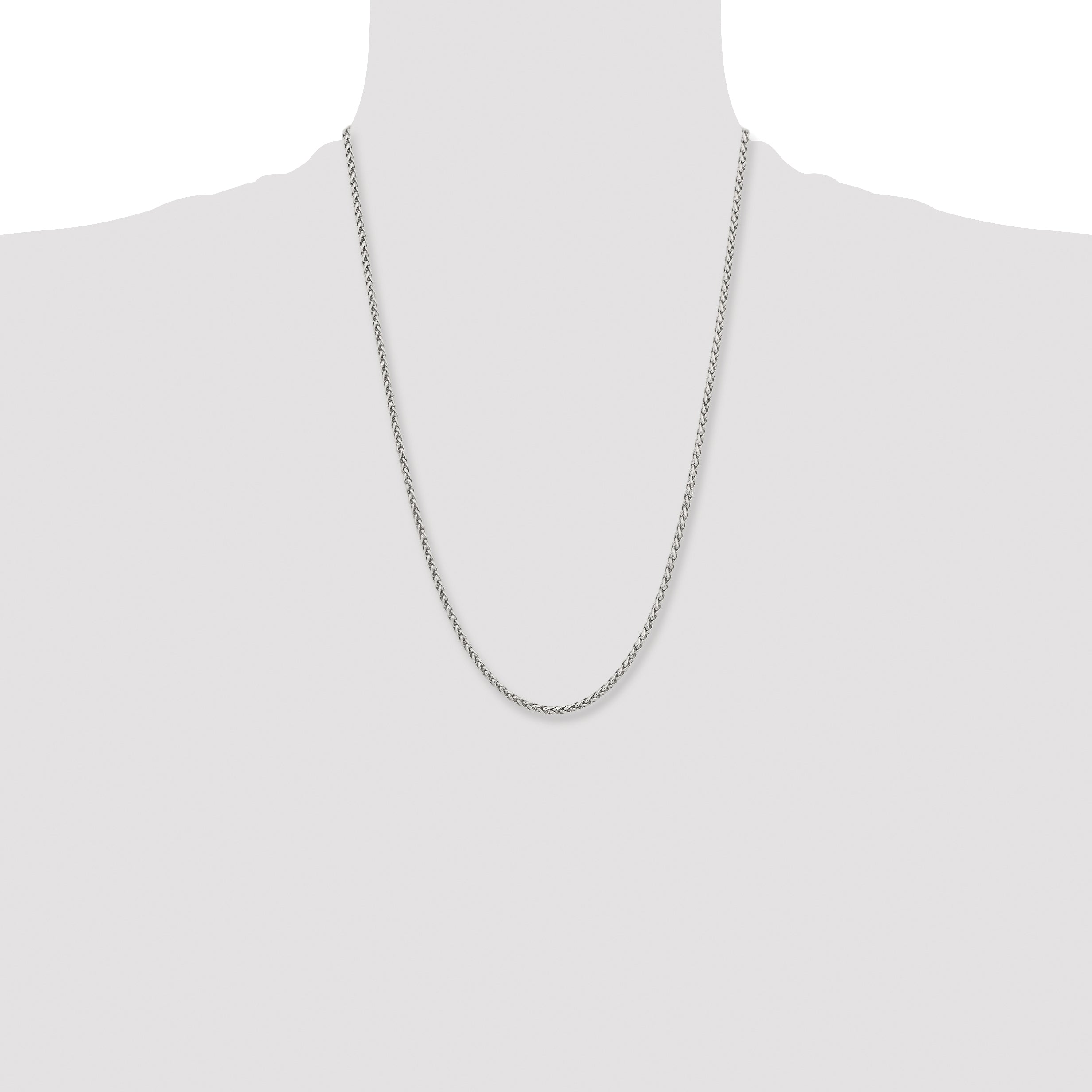 Chisel Stainless Steel Polished 3mm Wheat Chain
