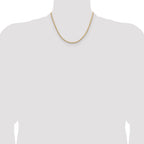 Polished Gold-Tone Stainless Steel Spiga (Wheat) Chain Necklace 3mm