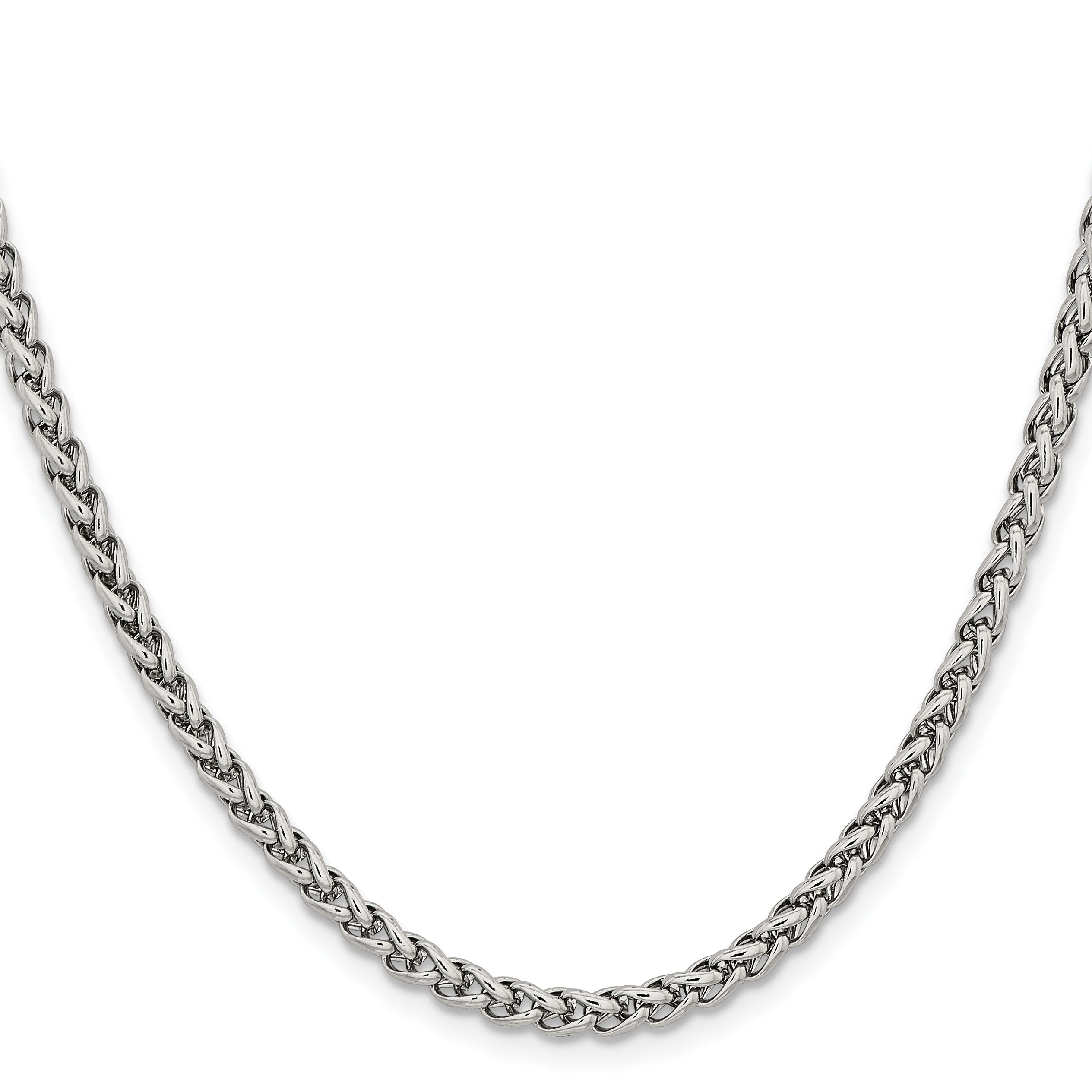 Chisel Stainless Steel Polished 4mm Wheat Chain Secondary image