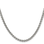 Chisel Stainless Steel Polished 4mm Wheat Chain