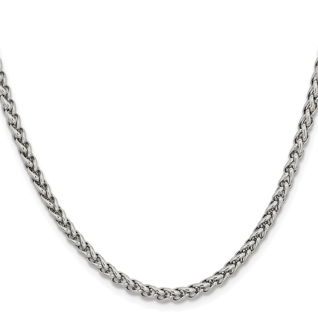 Men's Stainless Steel Wheat Chain Necklace 4mm